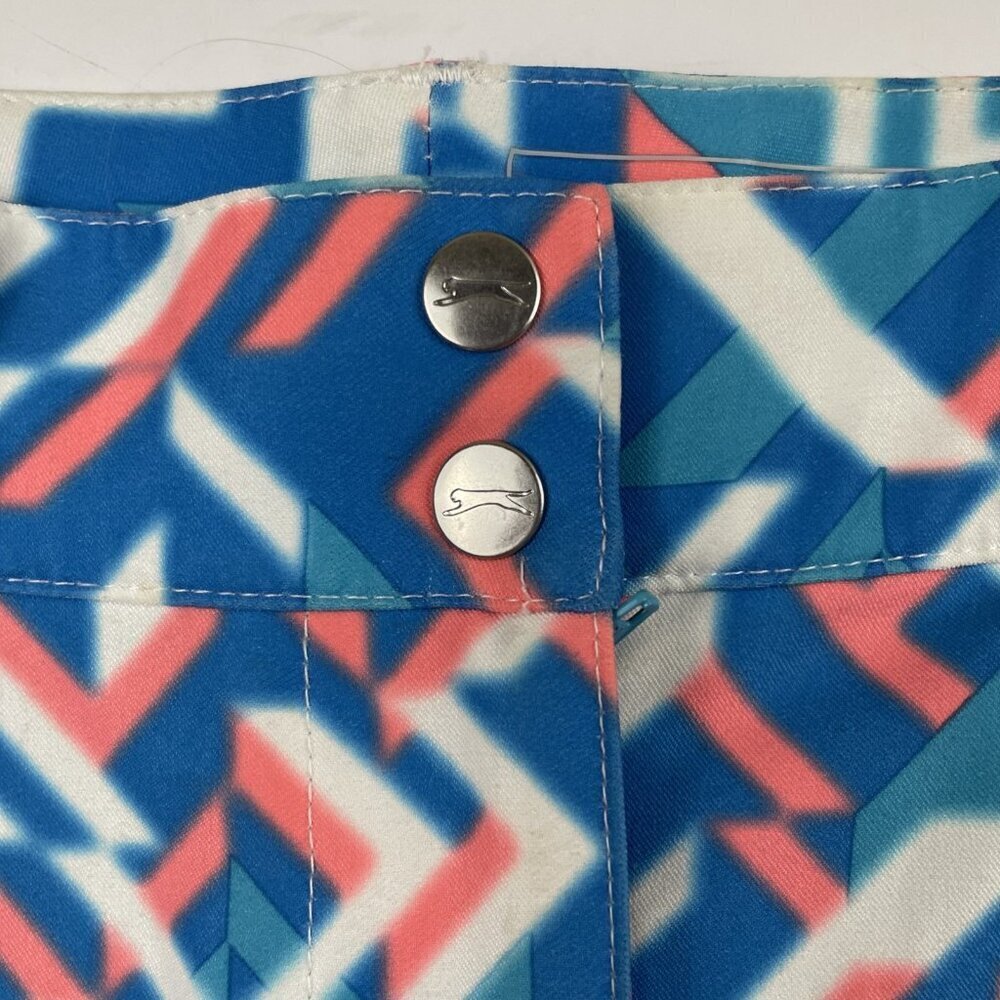 Slazenger Golf Skort Women’s 0 Blue Multicolored Abstract Print 5 Pockets - Picture 7 of 12